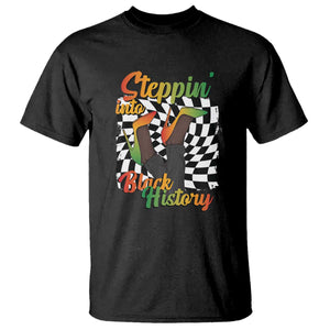 Stepping Into Black History Month T Shirt African American Women Melanin Pride TS09 Black Print Your Wear