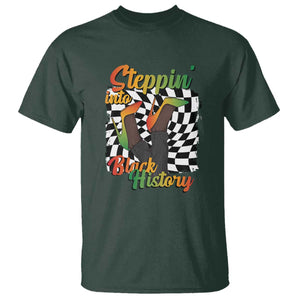 Stepping Into Black History Month T Shirt African American Women Melanin Pride TS09 Dark Forest Green Print Your Wear