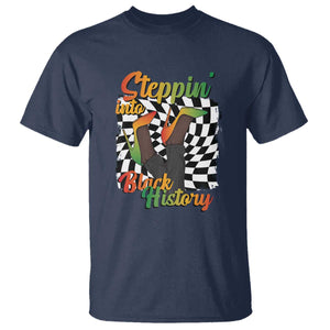 Stepping Into Black History Month T Shirt African American Women Melanin Pride TS09 Navy Print Your Wear