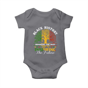 Black History Baby Onesie Honoring The Past Inspiring The Future TS09 Charcoal Print Your Wear