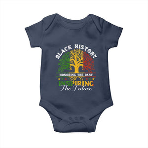 Black History Baby Onesie Honoring The Past Inspiring The Future TS09 Navy Print Your Wear