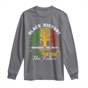 Black History Long Sleeve Shirt Honoring The Past Inspiring The Future TS09 Charcoal Print Your Wear