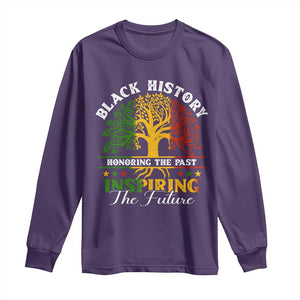 Black History Long Sleeve Shirt Honoring The Past Inspiring The Future TS09 Purple Print Your Wear