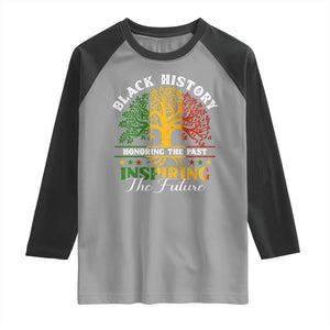 Black History Raglan Shirt Honoring The Past Inspiring The Future TS09 Sport Gray Black Print Your Wear