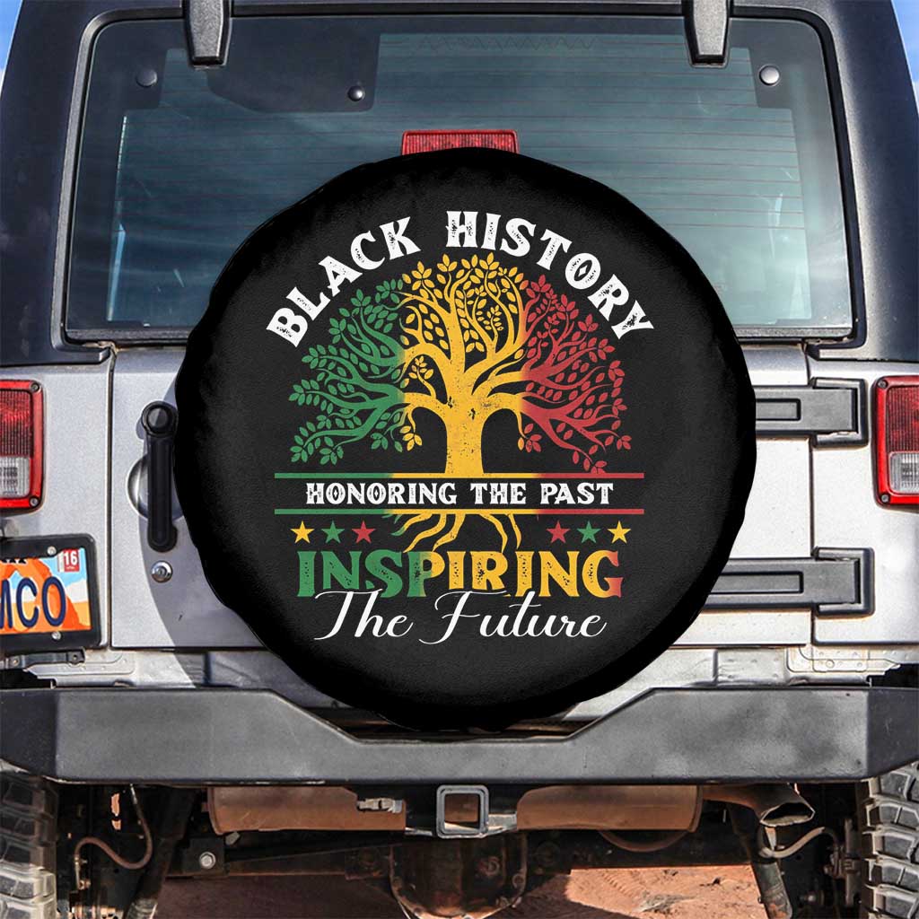 Black History Spare Tire Cover Honoring The Past Inspiring The Future TS09 No hole Black Print Your Wear