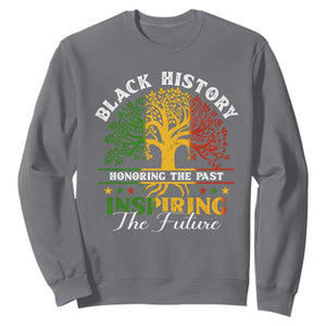 Black History Sweatshirt Honoring The Past Inspiring The Future TS09 Charcoal Print Your Wear