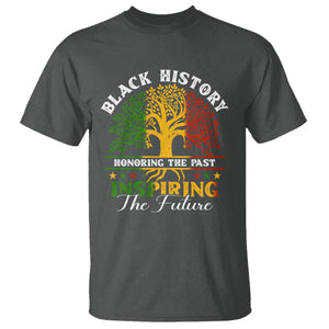 Black History T Shirt Honoring The Past Inspiring The Future TS09 Dark Heather Print Your Wear