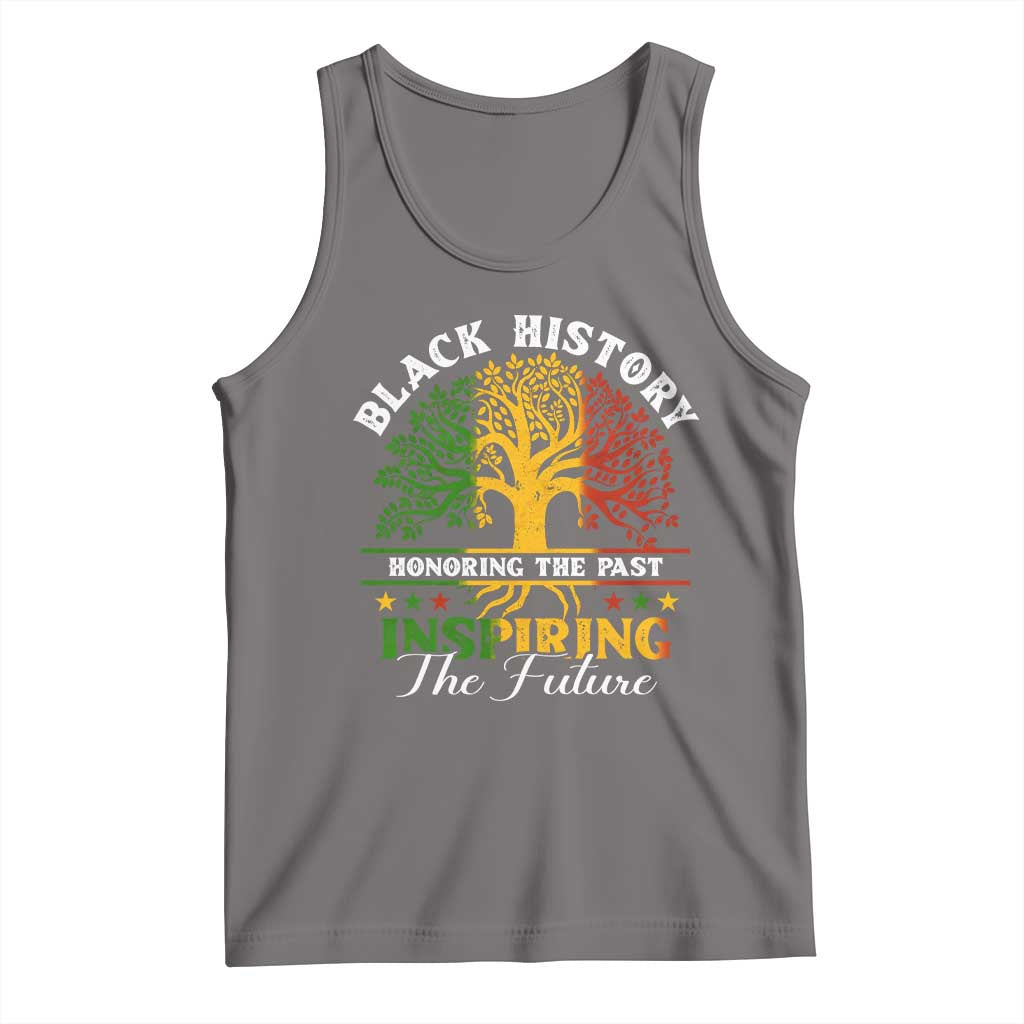 Black History Tank Top Honoring The Past Inspiring The Future TS09 Deep Heather Print Your Wear