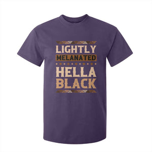 Melanin African Pride T Shirt For Kid Lightly Melanated Hella Black Black History TS09 Purple Print Your Wear