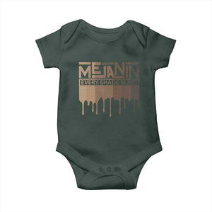 Melanin African Pride Baby Onesie Made With Melanin Every Shade Slays TS09 Dark Forest Green Print Your Wear