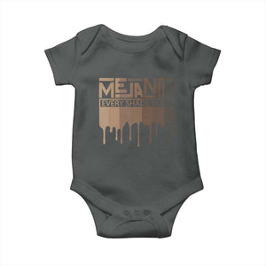 Melanin African Pride Baby Onesie Made With Melanin Every Shade Slays TS09 Dark Heather Print Your Wear