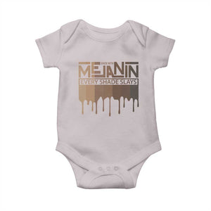 Melanin African Pride Baby Onesie Made With Melanin Every Shade Slays TS09 Ice Gray Print Your Wear