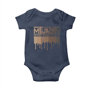 Melanin African Pride Baby Onesie Made With Melanin Every Shade Slays TS09 Navy Print Your Wear