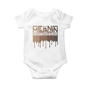 Melanin African Pride Baby Onesie Made With Melanin Every Shade Slays TS09 White Print Your Wear