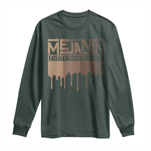 Melanin African Pride Long Sleeve Shirt Made With Melanin Every Shade Slays TS09 Dark Forest Green Print Your Wear