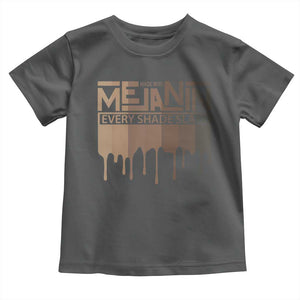 Melanin African Pride Toddler T Shirt Made With Melanin Every Shade Slays TS09 Dark Heather Print Your Wear