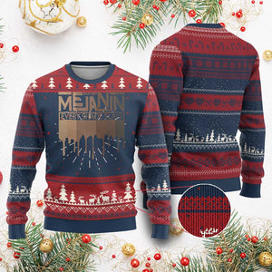Melanin African Pride Ugly Christmas Sweater Made With Melanin Every Shade Slays TS09 Burgundy Print Your Wear