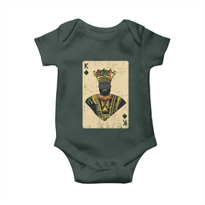 African King Card Black Pride Baby Onesie TS09 Dark Forest Green Print Your Wear