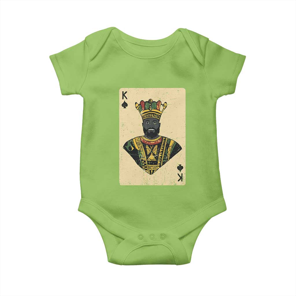 African King Card Black Pride Baby Onesie TS09 Lime Print Your Wear