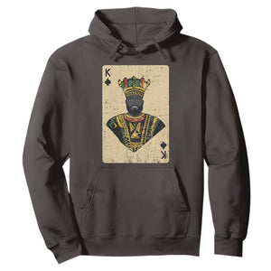 African King Card Black Pride Hoodie TS09 Dark Chocolate Print Your Wear