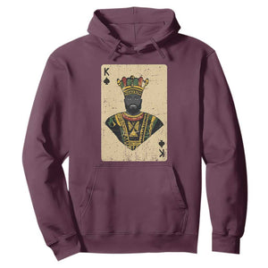 African King Card Black Pride Hoodie TS09 Maroon Print Your Wear