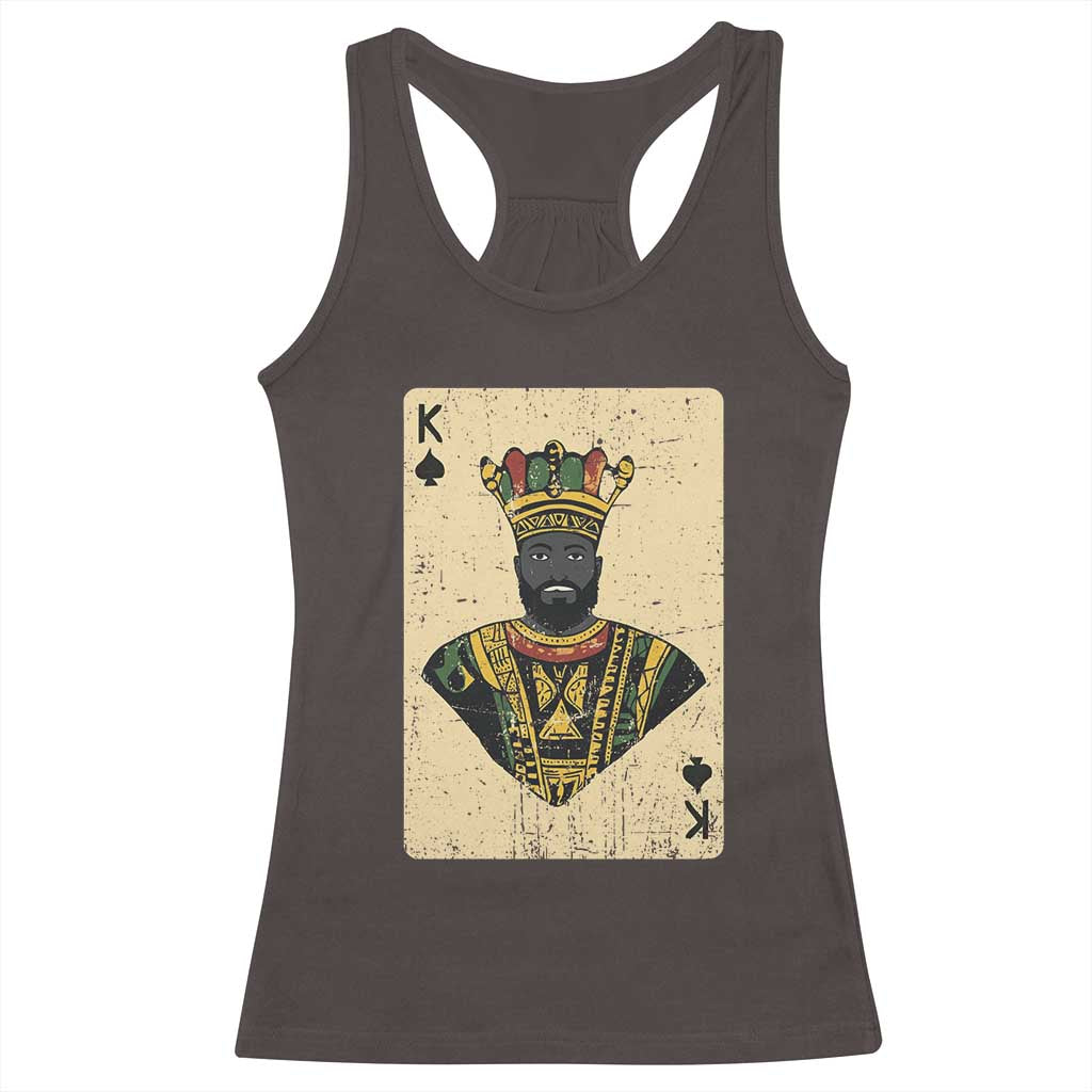 African King Card Black Pride Racerback Tank Top TS09 Dark Chocolate Print Your Wear
