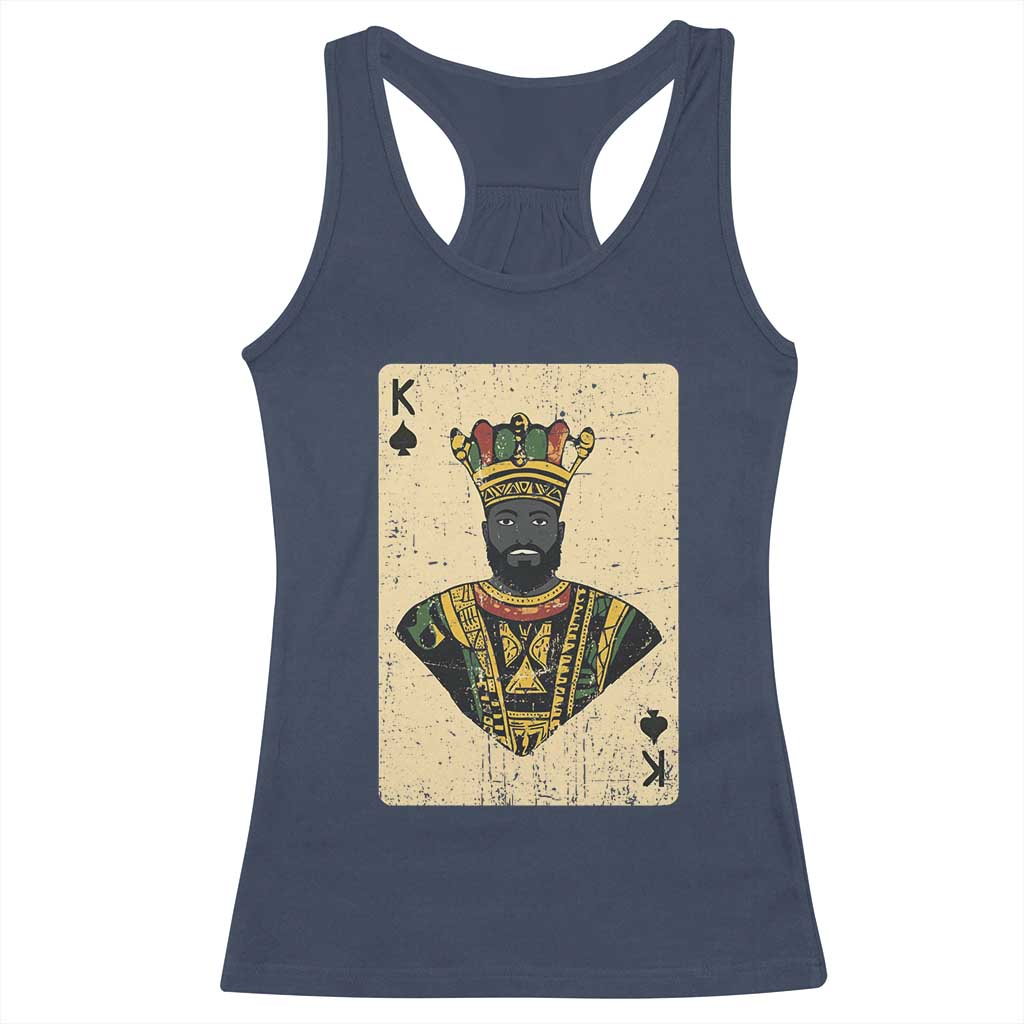 African King Card Black Pride Racerback Tank Top TS09 Navy Print Your Wear