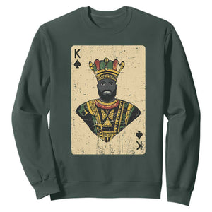 African King Card Black Pride Sweatshirt TS09 Dark Forest Green Print Your Wear