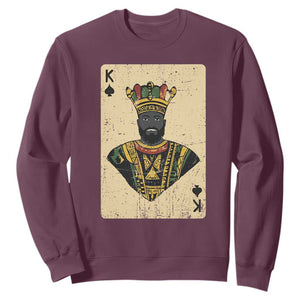 African King Card Black Pride Sweatshirt TS09 Maroon Print Your Wear