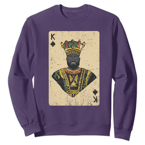 African King Card Black Pride Sweatshirt TS09 Purple Print Your Wear