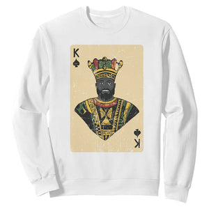 African King Card Black Pride Sweatshirt TS09 White Print Your Wear