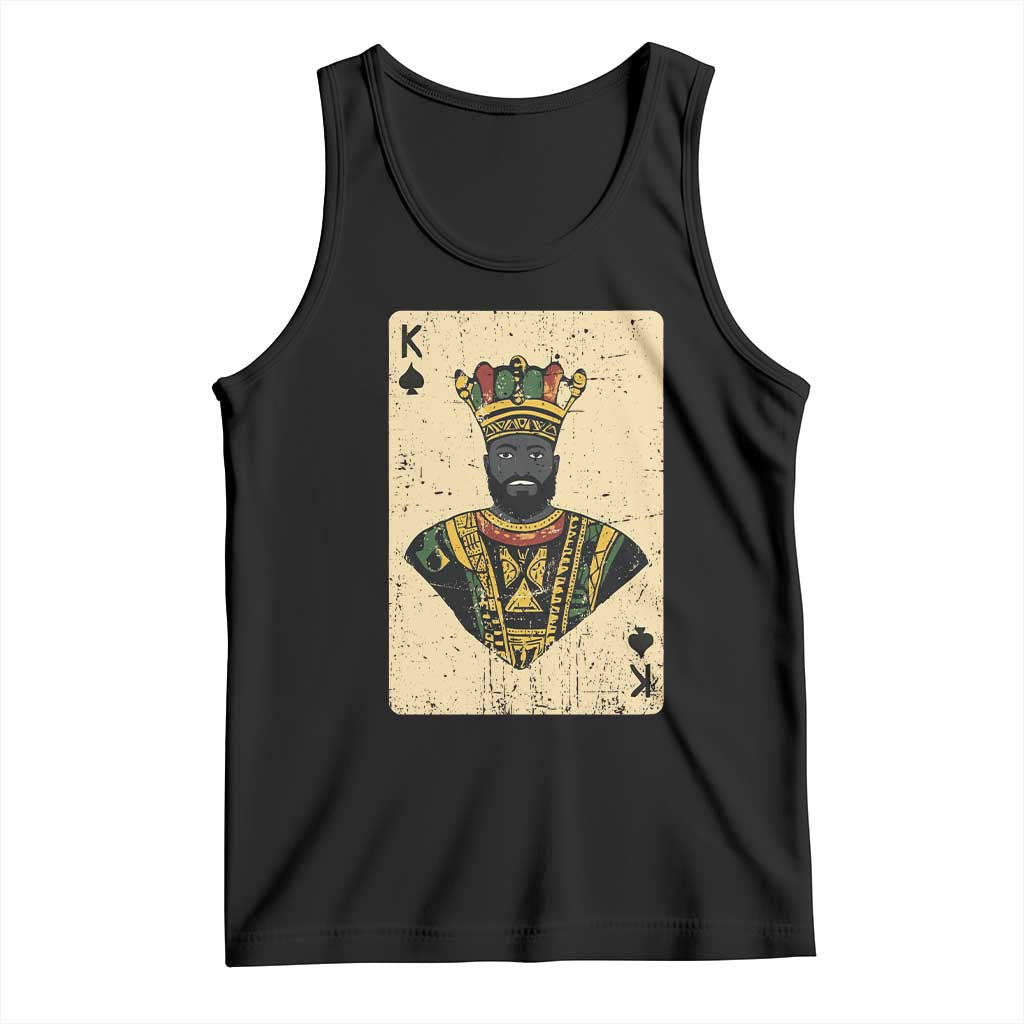 African King Card Black Pride Tank Top TS09 Black Print Your Wear