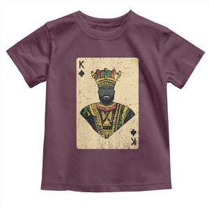 African King Card Black Pride Toddler T Shirt TS09 Maroon Print Your Wear