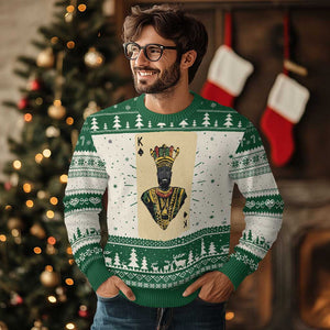 African King Card Black Pride Ugly Christmas Sweater