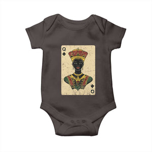 African Queen Card Black Pride Baby Onesie TS09 Dark Chocolate Print Your Wear