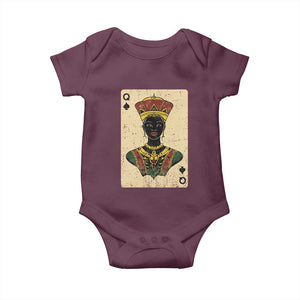 African Queen Card Black Pride Baby Onesie TS09 Maroon Print Your Wear