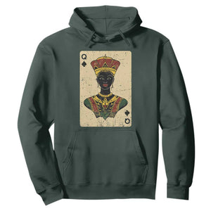 African Queen Card Black Pride Hoodie TS09 Dark Forest Green Print Your Wear