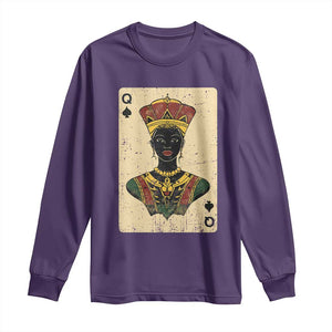 African Queen Card Black Pride Long Sleeve Shirt TS09 Purple Print Your Wear