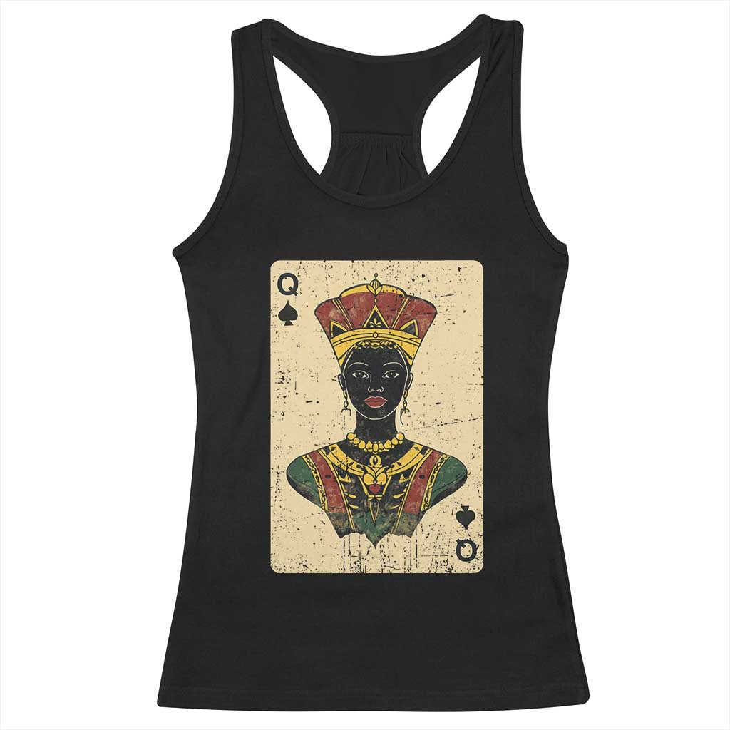 African Queen Card Black Pride Racerback Tank Top TS09 Black Print Your Wear