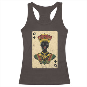 African Queen Card Black Pride Racerback Tank Top TS09 Dark Chocolate Print Your Wear