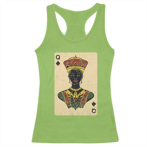 African Queen Card Black Pride Racerback Tank Top TS09 Lime Print Your Wear