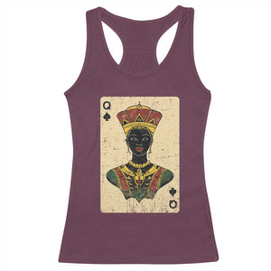 African Queen Card Black Pride Racerback Tank Top TS09 Maroon Print Your Wear