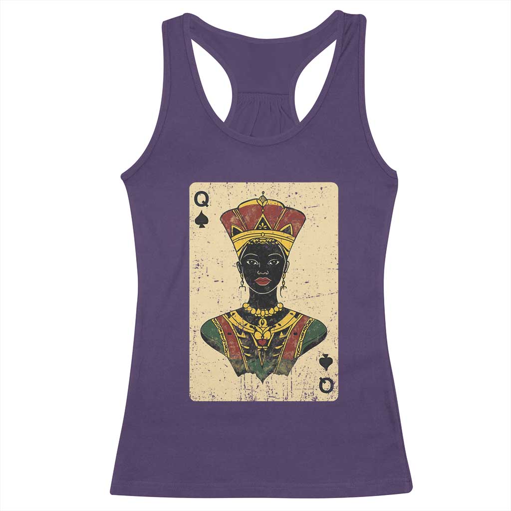 African Queen Card Black Pride Racerback Tank Top TS09 Purple Print Your Wear