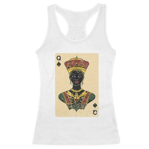 African Queen Card Black Pride Racerback Tank Top TS09 White Print Your Wear