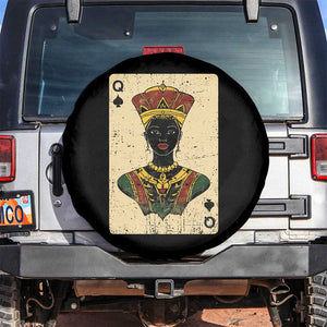 African Queen Card Black Pride Spare Tire Cover TS09 No hole Black Print Your Wear