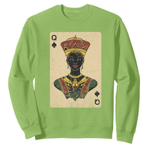 African Queen Card Black Pride Sweatshirt TS09 Lime Print Your Wear