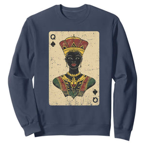 African Queen Card Black Pride Sweatshirt TS09 Navy Print Your Wear