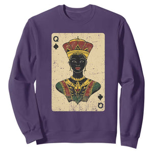 African Queen Card Black Pride Sweatshirt TS09 Purple Print Your Wear