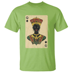 African Queen Card Black Pride T Shirt TS09 Lime Print Your Wear