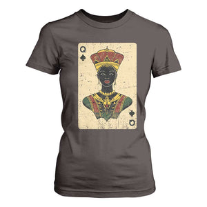 African Queen Card Black Pride T Shirt For Women TS09 Dark Chocolate Print Your Wear